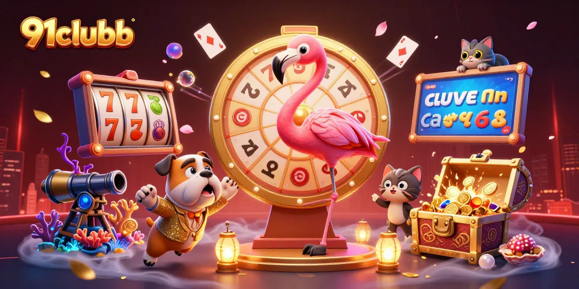 Engage with thrilling gameplay at 91clubb, featuring lively characters and vibrant casino elements.