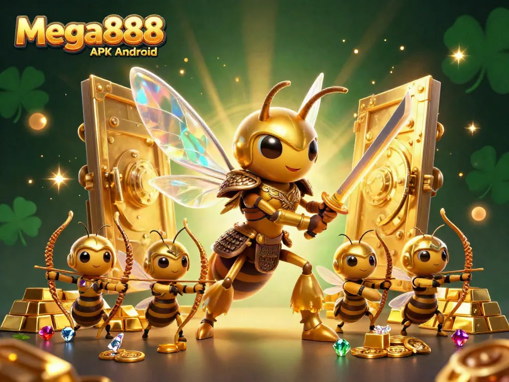 Experience the excitement of Mega888 APK Android with vibrant animations and rich casino elements.