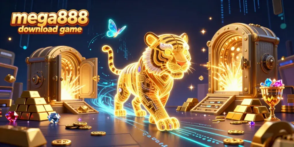 Experience the thrill of mega888 download game with vibrant casino visuals and exciting 3D elements.